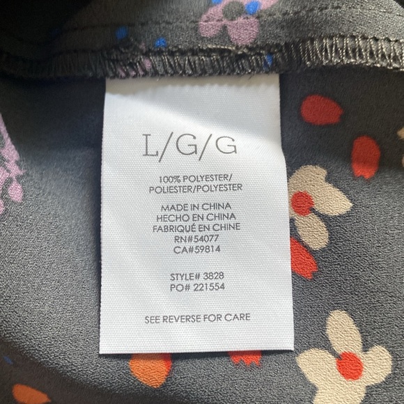 CABI "MUSE" 🩶GRAY🩶 MULTICOLOR FLORAL SHORT FLUTTER DRESS SIZE LARGE 🌟NWOT🌟 - Picture 11 of 15